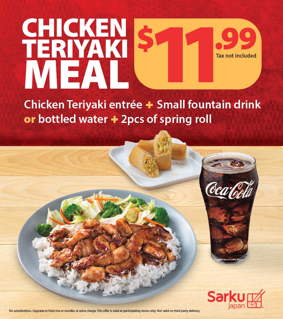Sarku Japan Promo Image - Chicken Teriyaki Meal $11.99